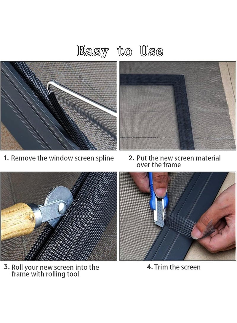 120cm x 250cm Fiberglass Window Screen Mesh – Fine 1.5mm Mesh, UV & Tear-Resistant, Cat-Proof Fly Net for Doors Windows, Easy Cut Flame Retardant - Image 3